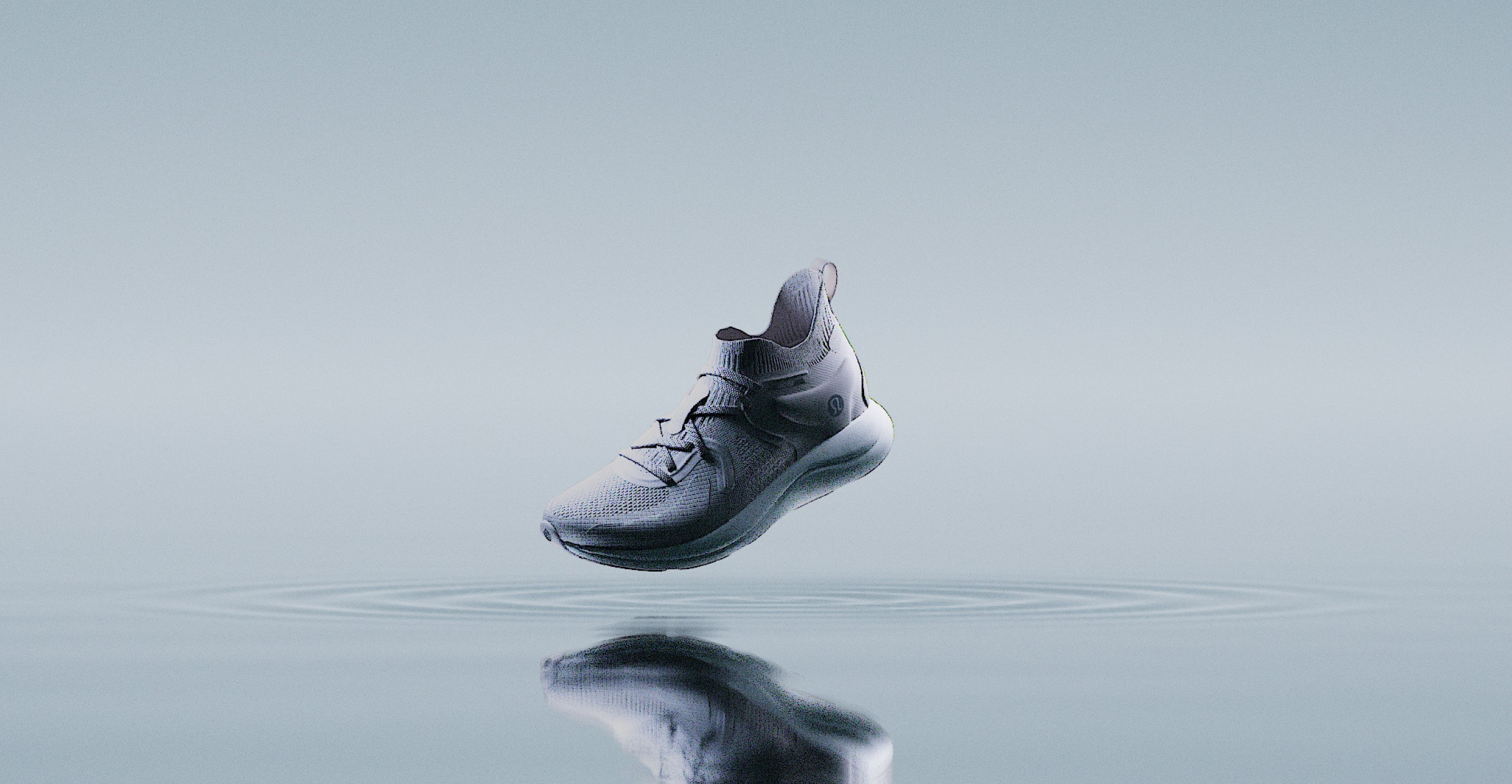Shoe on grass island